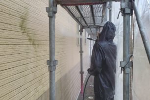 鈴鹿市にて住宅外壁洗浄いたしました‼